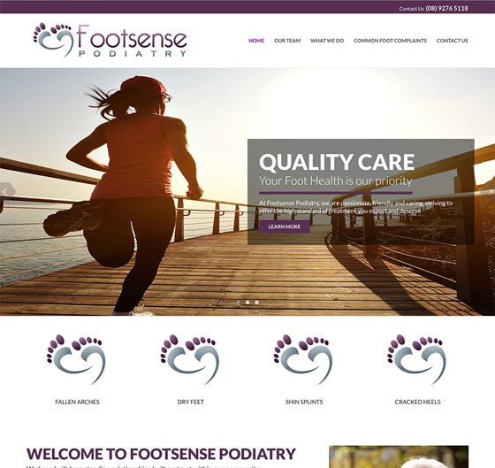 Web Design: Footsense Podiatry