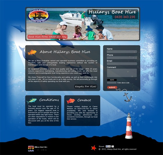 Web Design: Hillarys Boat Hire