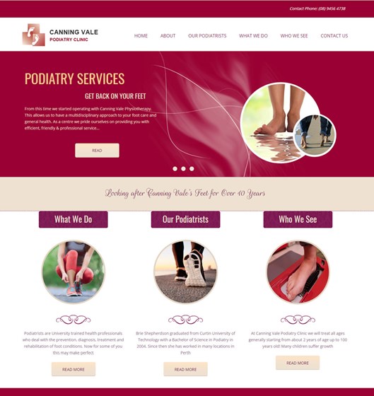 Web Design: Canning Vale Podiatry